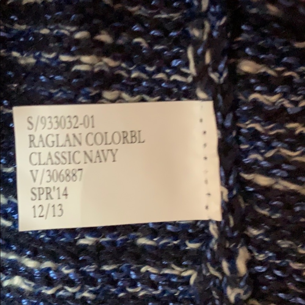 Banana Republic medium raglan navy zip sweater. - Picture 5 of 6